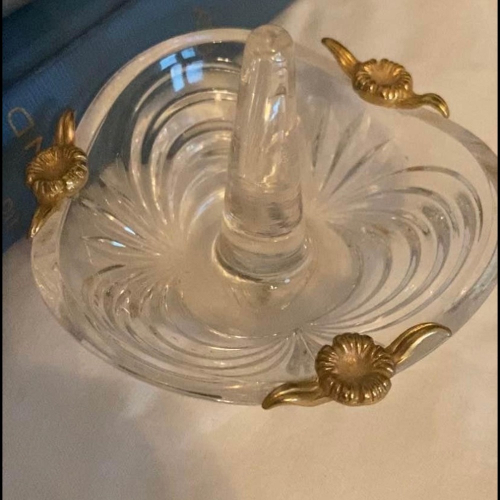Vintage Glass Ring Holder